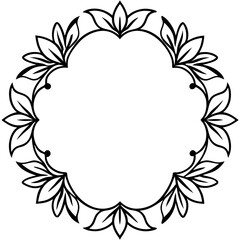 round floral frame