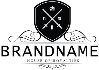 Heraldic Crest Logos vintage logo