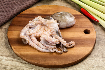 Raw fresh octopus for cooking