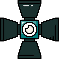 Studio panel lighting line icon