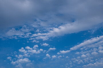 white clouds and blue sky. partly cloudy weather. 