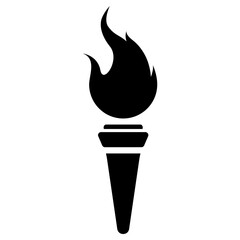Torch icon isolated on white background