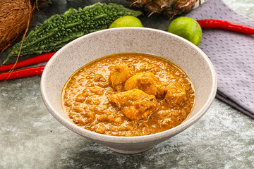 Indian cuisine - spicy chicken curry