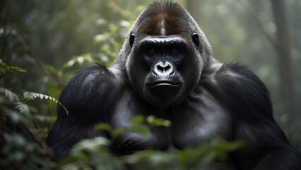 Contemplative-Silverback-in-Mountain-Jungle