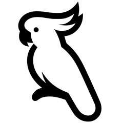 Simple minimalist parrot silhouette © Breck