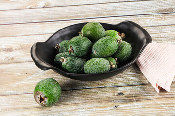 Sweet ripe juicyfruit feijoa