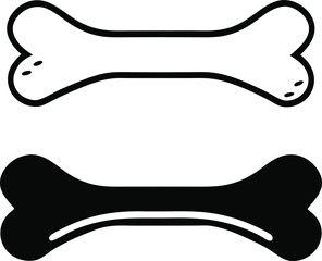 Dog bone icons. Vector illustration