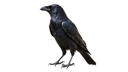 Obraz premium Detailed Portrait of a Majestic Black Bird with Shiny Feathers