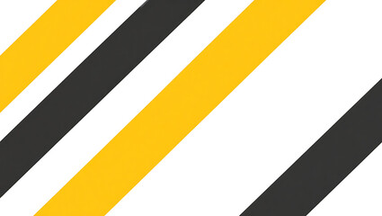 Abstract Geometric Design: Black, Yellow, and White Diagonal Line Pattern - Modern Minimalist Background Artwork