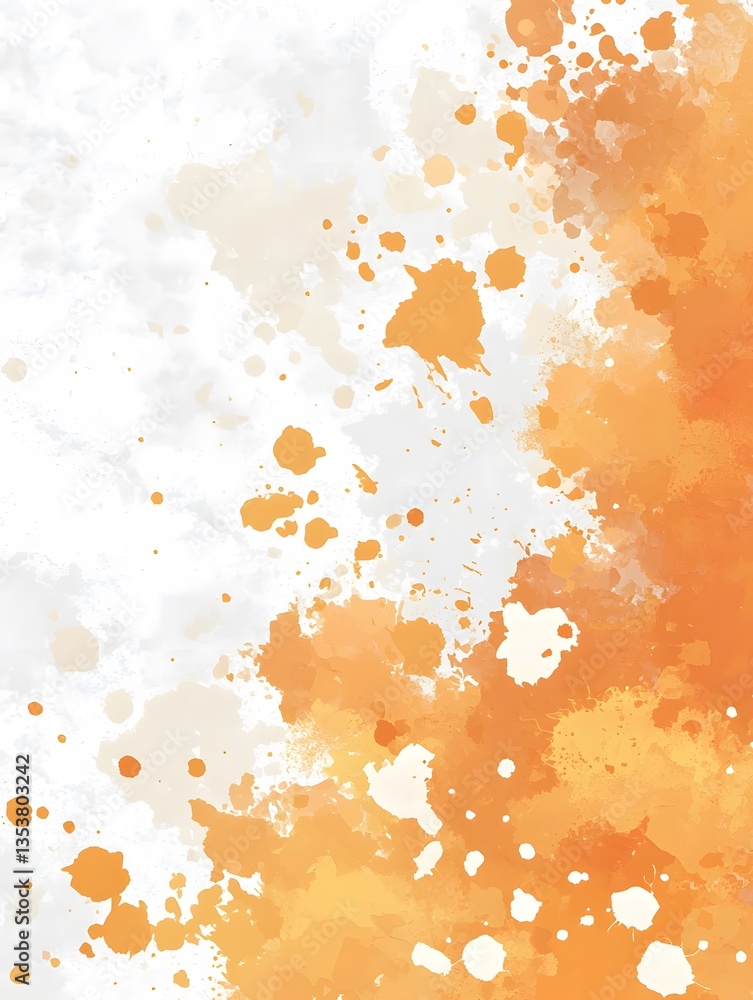 Poster dynamic orange splash art abstract creative design digital artwork vibrant color palette close-up vi