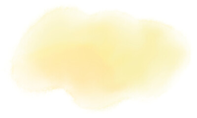 黄色の水彩風にじみイラスト