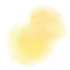 黄色の水彩風にじみイラスト