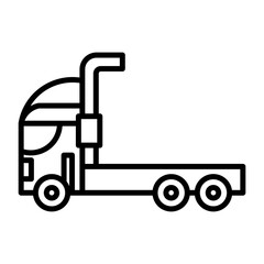 Semi Trailer Truck Icon