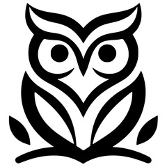 Simple minimalist owl silhouette
