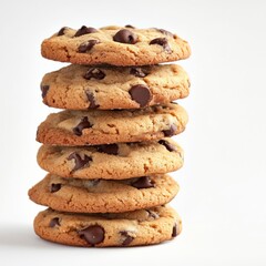 Stack of chocolate chip cookies