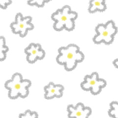 パステルで描いたふわ花の背景イラスト3