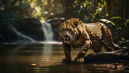 Sleek-Jaguar-by-Amazon-River