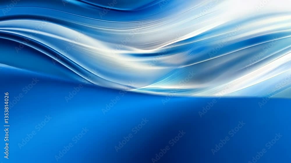 Poster abstract blue curve design creating a smooth blurred background generative ai