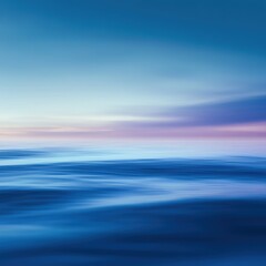 Calm blue sea at sunset