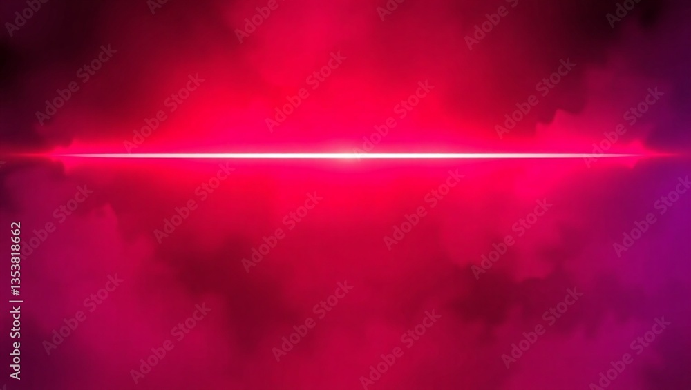 Poster bright red motion neon line and waves glow with colorful energy in an abstract design