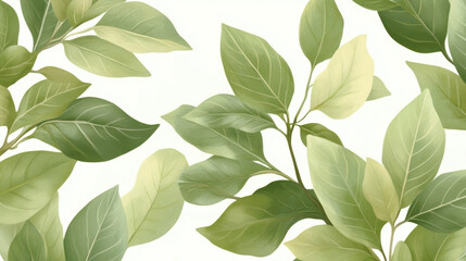 Obraz premium Leaf Pattern in Shades of Green for Nature Inspired Designs