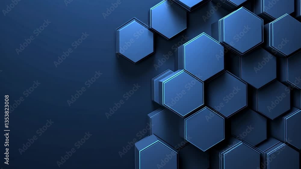 Poster dynamic geometric shapes create a futuristic digital background generative ai