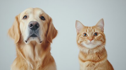 Dog and cat portrait