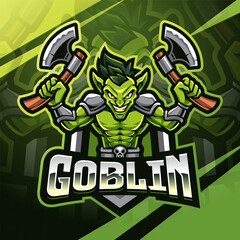 goblin mascot logo design vector with modern illustration concept style for badge, emblem and t shirt printing. smart goblin illustration with coin in hand.
