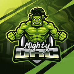 Monster orc esport mascot logo design