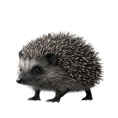 Obraz premium Charming Hedgehog Illustration on Black Background