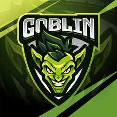 goblin mascot logo design vector with modern illustration concept style for badge, emblem and t shirt printing. smart goblin illustration with coin in hand.