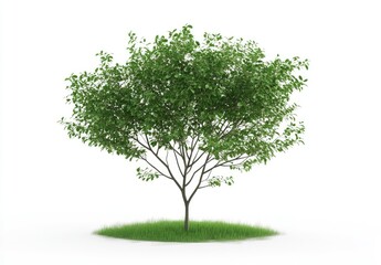 Obraz premium Single tree on a grassy patch
