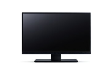 Isolated Black Monitor on White Background for Presentation