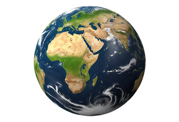 earth globe on white background