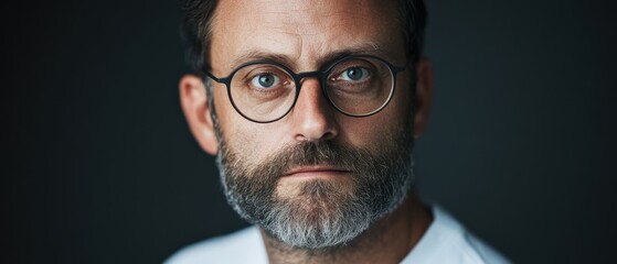 Man with glasses and beard portrait