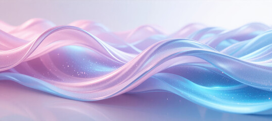 Fototapeta premium Abstract Wavy Background with Flowing Light Blue and Pink Colors