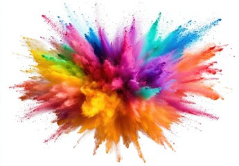 Vibrant Explosion of Colorful Powder Creating a Dynamic Abstract Background for Artistic and Creative Projects