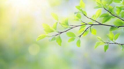 Delicate willow branches in fresh green, soft morning light, serene and minimalist Qingming Festival scene.
