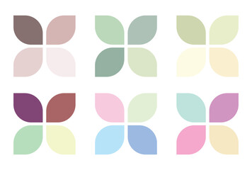 Abstract color palette Color swatches