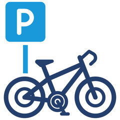 Fototapeta premium Bicycle Parking Icon