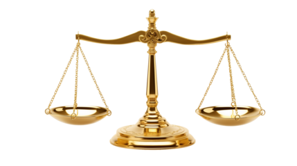 Golden Balance Scale on White Justice Law Equilibrium Concept