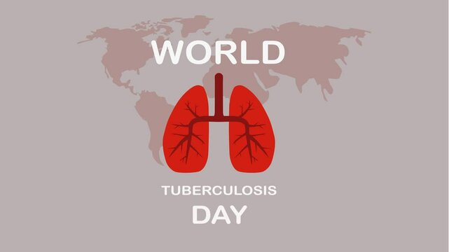 World Tuberculosis Day Lungs On Gray Background	