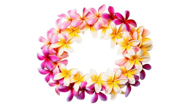 Plumeria Flower Leis Hawaiian Lei Making Tropical Floral Arrangement - Powered by Adobe