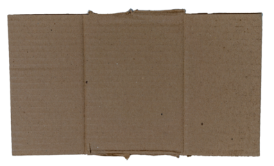 Isolated torn corrugated cardboard on white background, copyspace