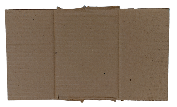 Isolated torn corrugated cardboard on white background, copyspace