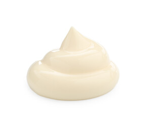 Sample of delicious mayonnaise isolated on white