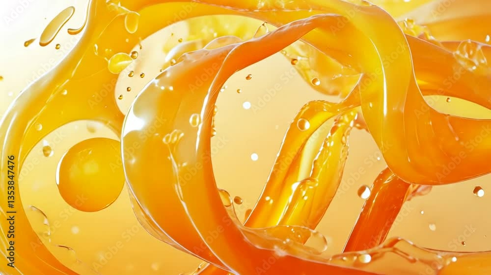 Aufkleber vibrant dynamic abstract design with lemon and orange hues generative ai