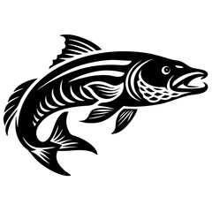 Salmon Fish Vector Illustration – Stylized, Detailed, Icon & Clipart