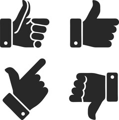 Hand icon set. Stocl illustration