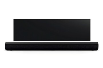 Black Sound Bar with TV, Studio Shot